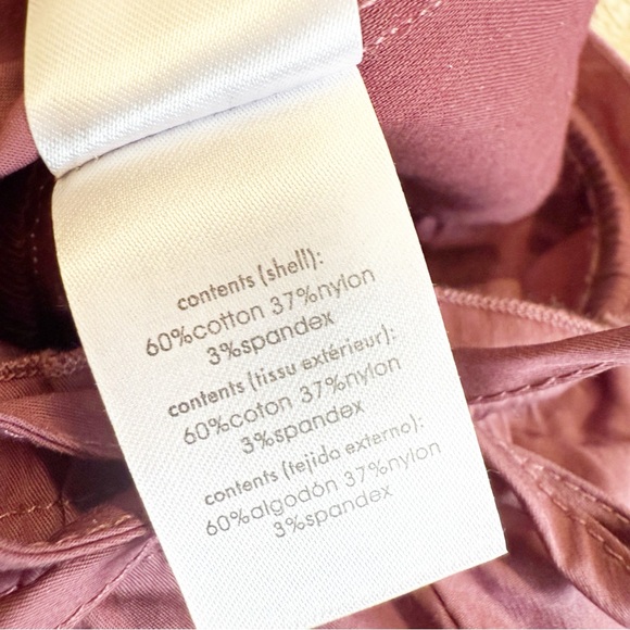 NWT WeWoreWhat Pull On Ruffle Waist Pant in Plum & White, Size Large - Picture 9 of 10